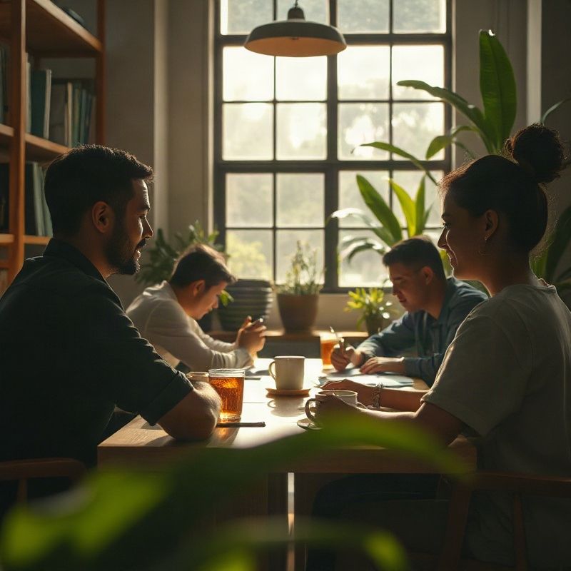 Pequena equipe em ambiente de trabalho em Fortaleza